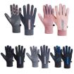 Women's Pink Velvet Cycling Gloves - Windproof & Warm, 1 Pair - 2
