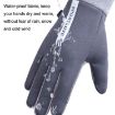 Men's Black Velvet Cycling Gloves - Windproof & Warm, 1 Pair - 5