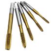 Titanium Plated HSS Tap Set M3-M8 Straight Slot Inner Thread - 6