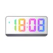 Colorful Fonts LED Alarm Clock - Large Screen 8009D Gray Shell - 1