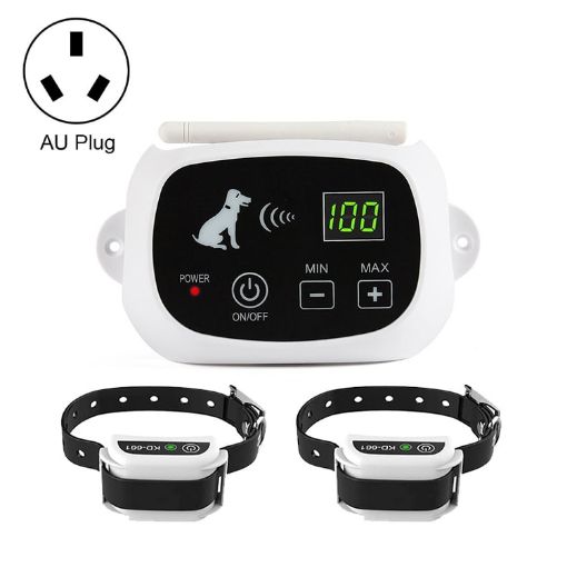 Wireless Electric Dog Fence Shock Collar for Two Dogs - KD-661 (AU Plug) - 1
