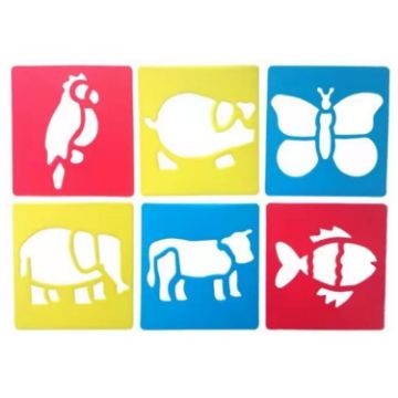 DIY Drawing Stencil for Kids - Colorful Hollow Copy Board (H-12) - 1