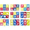 DIY Drawing Stencil for Kids - Colorful Hollow Copy Board (H-12) - 2