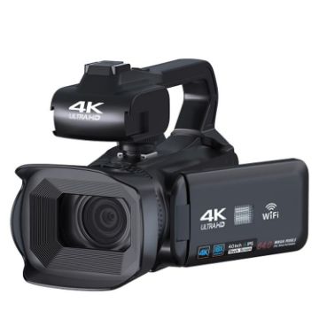 64MP Handheld Digital Video Camera, 18X Zoom, 4-Inch Touch Screen, 16G - 1
