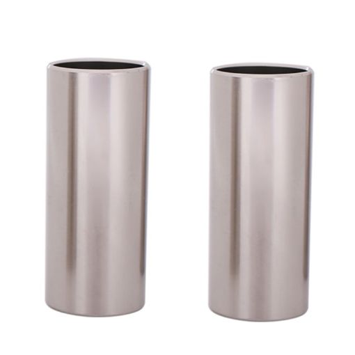 2PCS Stainless Steel Guitar Slide Tube 70mm Silver Folk Slide Block - 1