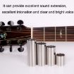 2PCS Stainless Steel Guitar Slide Tube 70mm Silver Folk Slide Block - 5