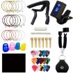 34 PCS Folk Wood Bass Guitar Tuning Clip Tuner Instrument Set - 1