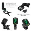 34 PCS Folk Wood Bass Guitar Tuning Clip Tuner Instrument Set - 6