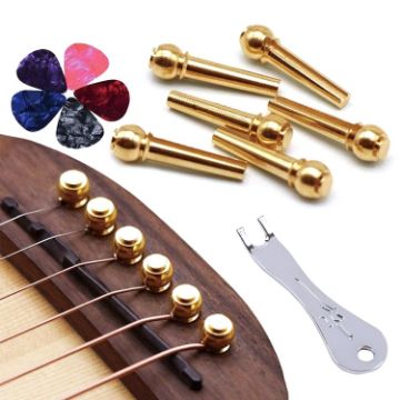12 PCS Folk Wood Bass Guitar Tuning Clip Tuner Instrument Set - 1