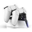 HONCAM Dual Dock Charger for PS5 Gamepad - White - 4