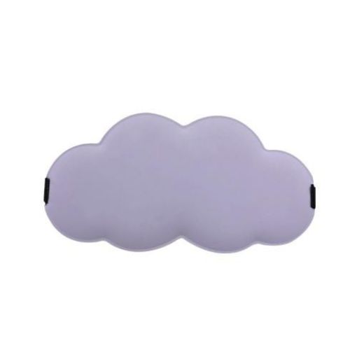 Purple 3D Cloud Eye Mask - Ice Silk & Memory Foam for Sleep Comfort - 1