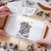 Vintage Botanical Arrangement Silicone Stamps - 5 PCS (Goblet Years) - 5