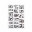 Vintage Botanical Arrangement Silicone Stamp Set - 5 PCS, Handwritten English - 1
