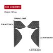 Chevrolet Corvette C8 Front Slot Decoration Sticker Set - 4pcs Black - 3