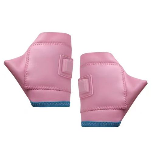 Adjustable Temp Rechargeable Electric Heating Gloves, Half Finger, L, Pink - 1