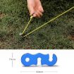 10pcs Blue Aluminum Alloy S-shaped Umbrella Rope Buckle for Outdoors - 3