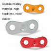 10pcs Orange Aluminum Tent Rope Buckle for Camping Canopy Adjustment - 5