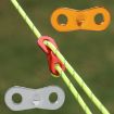 10pcs Orange Aluminum Tent Rope Buckle for Camping Canopy Adjustment - 6