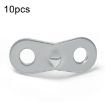 10pcs Silver Aluminum Tent Rope Buckle for Camping Canopy Adjustment - 1