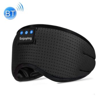 Bluetooth 5.2 Sleep Eye Mask with Music Headphones - Black - 1