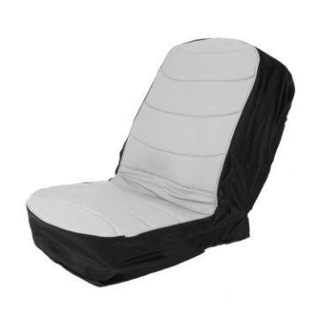 Dustproof Seat Cover for Tractor/Forklift/Grass Cutter, 11" Gray Black - 1