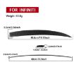 Infiniti G35/G37/G25/Q60 RHD Air Outlet Sticker Set - Black (3pcs) - 3