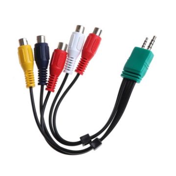 Samsung 3.5+2.5 to 5RCA Double-head LCD TV AV Component Cable - 1