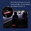 SF31 Bicycle Smart Brake Taillight USB LED Alerter for Night Riding (Black) - 5