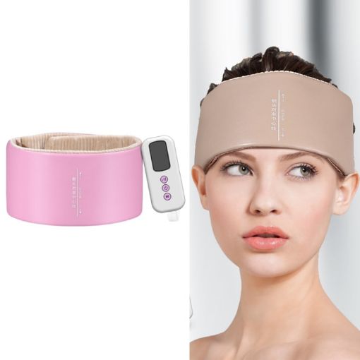 JKQ-121 Pink Head Massager with Hot Compress for Headache Relief - 1
