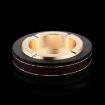 HONEST Cigar Ashtray Metal Cowhide Leather, White+Black Skin - 2