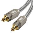EMK YL/B 10m Transparent Gray Optical Fiber Audio Cable Square to Square - 3