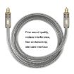 EMK YL/B 30m Transparent Gray Optical Fiber Audio Cable Square to Square - 5