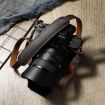 Cowhide Leather Camera Strap - Outdoor Photography Neck Strap (Coffee) - 2