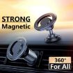 D19 Car Magnetic Phone Holder Rotatable Metal Bracket, Extended Black - 2