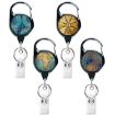 Vintage Compass Map Badge Holder - 2pcs Retractable 65cm Reel (Mandala) - 2