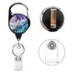 2pcs 65cm Retractable Badge Reel Vintage Compass Map Holder (Green) - 3