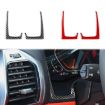 BMW 8 Series G14 2019-2024 LHD Instrument Stickers Black 2pcs Set - 2
