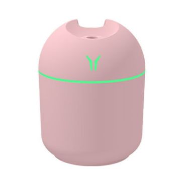 USB Mini Desktop Night Light Car Humidifier, 250ml, Y-Pink - 1