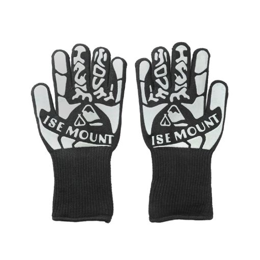 ISE MOUNT Outdoor Camping Heat Insulation BBQ Non-slip Gloves (1 Pair) - 1