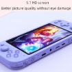 RG3000 Yellow Handheld Game Console with Double Handle Support - 5