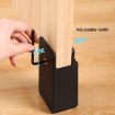 Adjustable Furniture Feet Pads 4pcs, 50mm High, Black Plywood, 10-37mm - 4