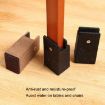 Adjustable Furniture Heightening Feet Pads 4pcs, 100mm High, Black Plywood - 5