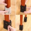 Adjustable Furniture Heightening Feet Pads 4pcs, 100mm High, Black Plywood - 6