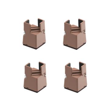 Adjustable Furniture Feet Pads 4pcs, 50mm High, Brown Clip 22-42mm - 1