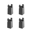 Adjustable Furniture Heightening Feet Pads 4pcs, 75mm High, Black Clip - 1