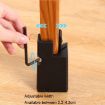Adjustable Furniture Heightening Feet Pads 4pcs, 75mm High, Black Clip - 4