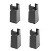 Adjustable Furniture Feet Pads 4pcs, 100mm High, Black Clip 22-42mm - 1