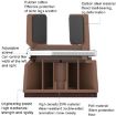 Adjustable Furniture Feet Pads 4pcs, 100mm High, Black Clip 22-42mm - 3