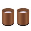 Furniture Carbon Steel Heightening Foot Pad Set, Round 6x5cm, Brown - 1