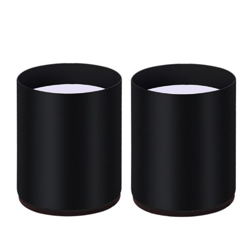 2pcs Furniture Carbon Steel Heightening Foot Pad, Round 6x10cm Black - 1